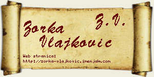 Zorka Vlajković vizit kartica